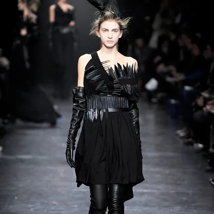 Ann Demeulemeester 2011 Fall Cartridge Feather Belt and Necklace