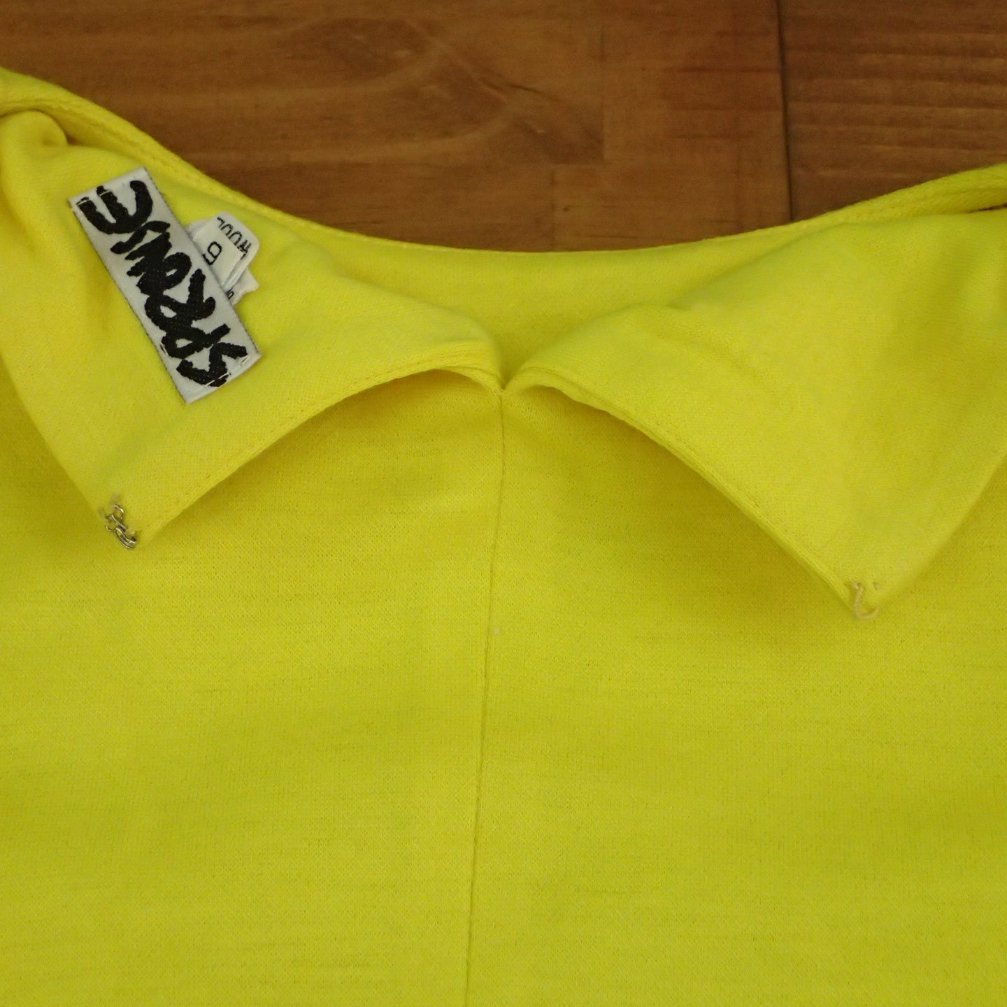 80s Stephen Sprouse " Wool Yellow Tops " Pop Art Vintage Clothing