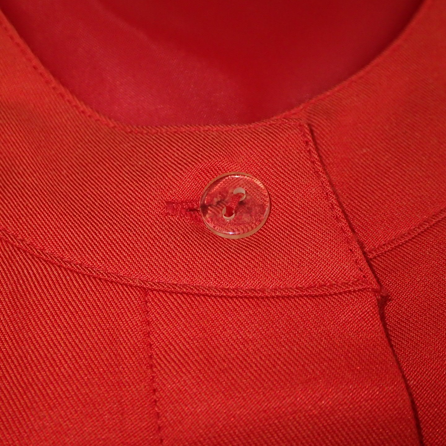 80s Stephen Sprouse " Vermilion Red Silk & Cotton Tunic " Pop Art Vintage Clothing short dress