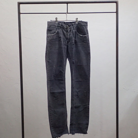 Dolce & Gabbana Black Damage Denim