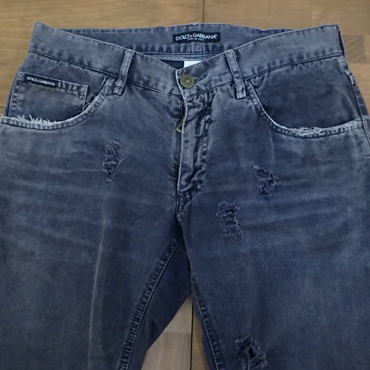 Dolce & Gabbana Black Damage Denim