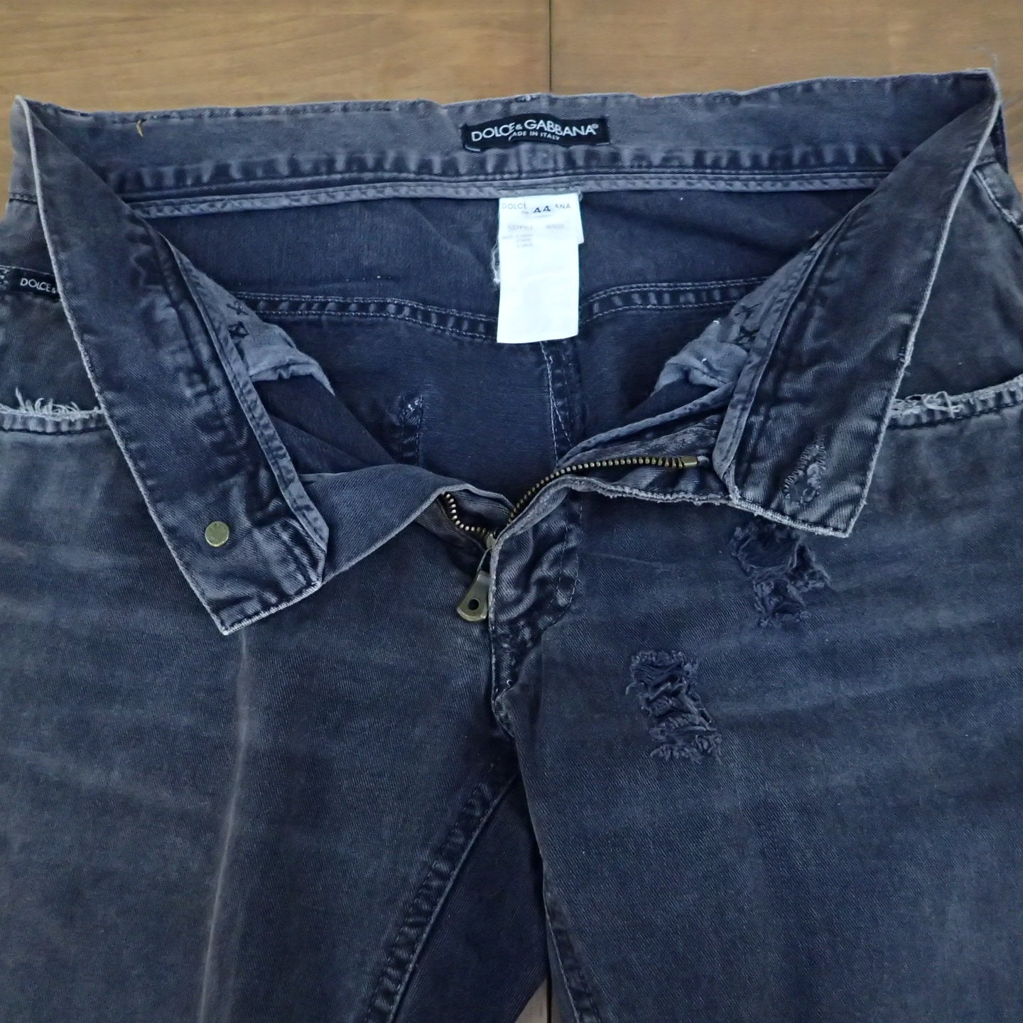 Dolce & Gabbana Black Damage Denim