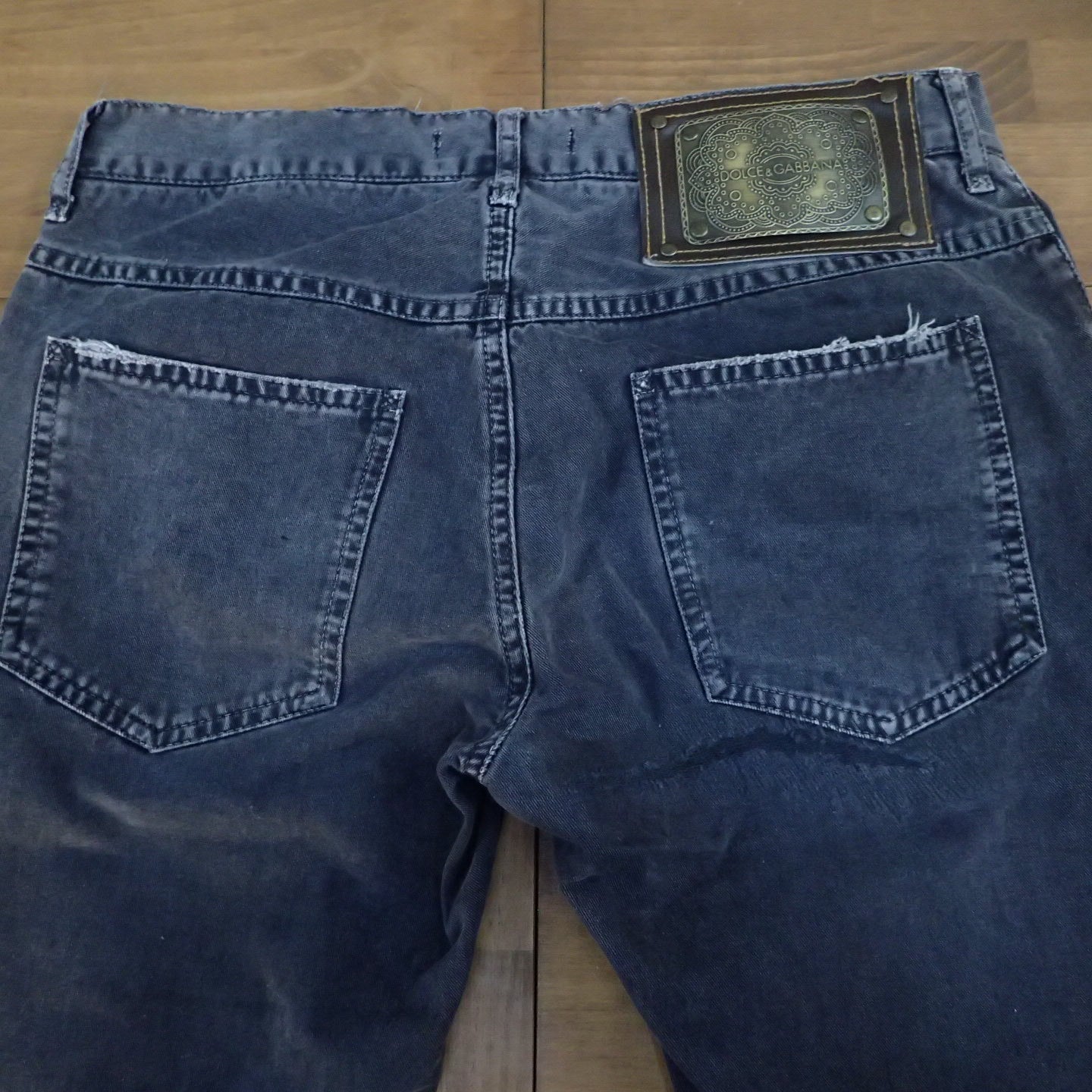 Dolce & Gabbana Black Damage Denim