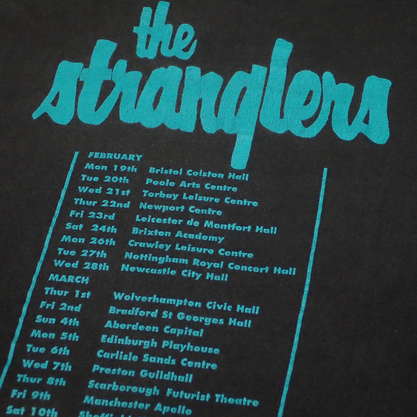 90s The Stranglers " 1990 UK tour Tee"