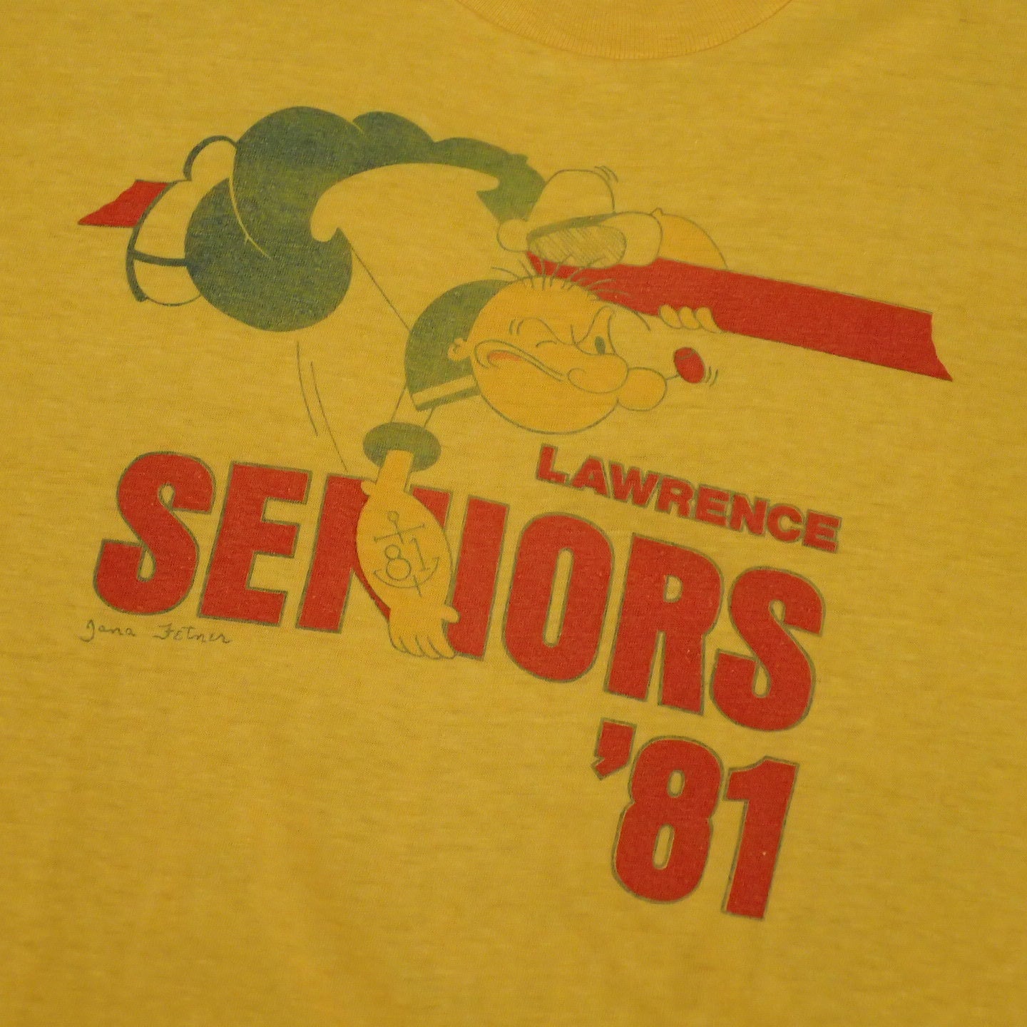 80s Popeye Animation T- Shirt