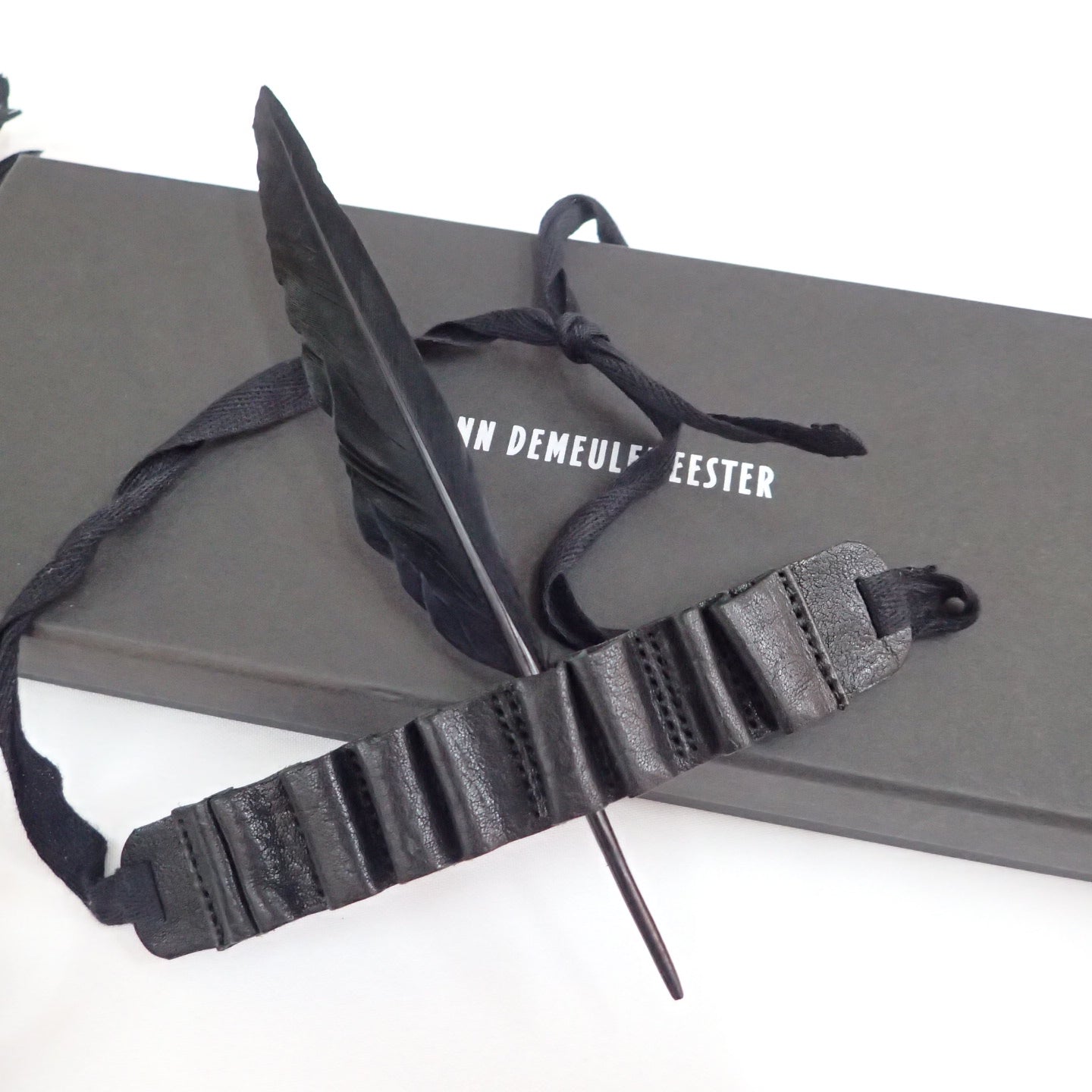 Ann Demeulemeester 2011 Fall Cartridge Feather Belt and Necklace