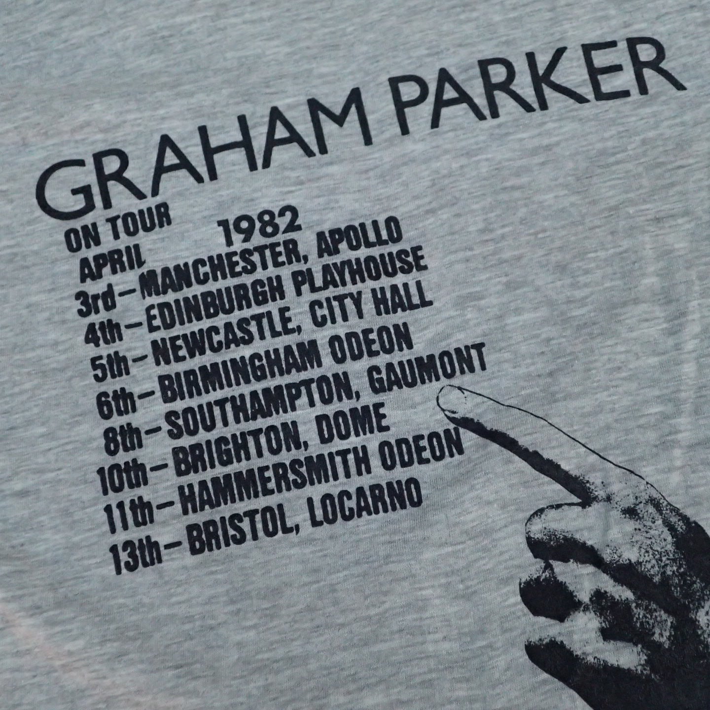 80s Graham Parker " Another Gray Area Tee"