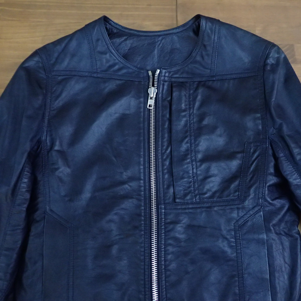 Rick Owens 2014ss Collarless Leather Blouson