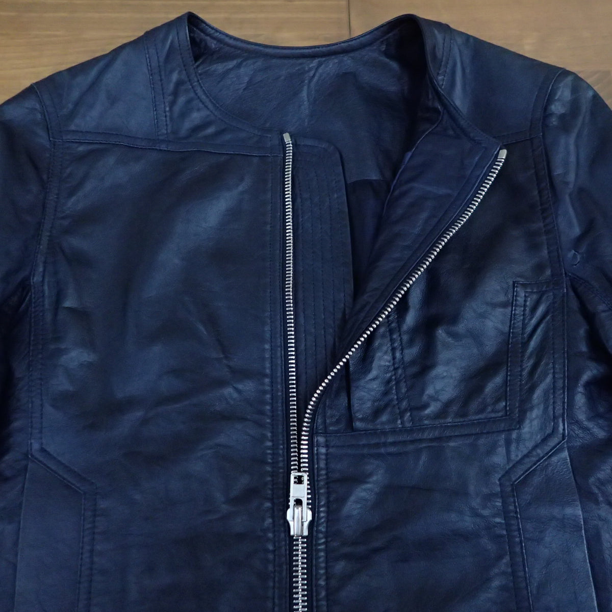 Rick Owens 2014ss Collarless Leather Blouson