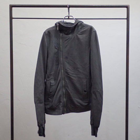 Rick Owens Hooded  Leather Jacket
