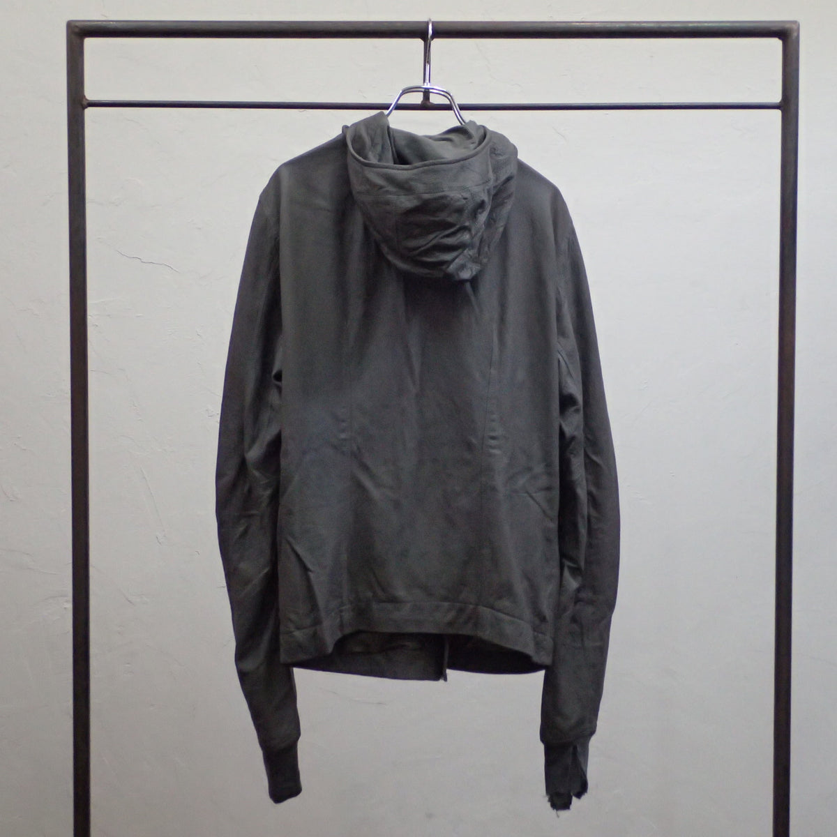 Rick Owens Hooded  Leather Jacket