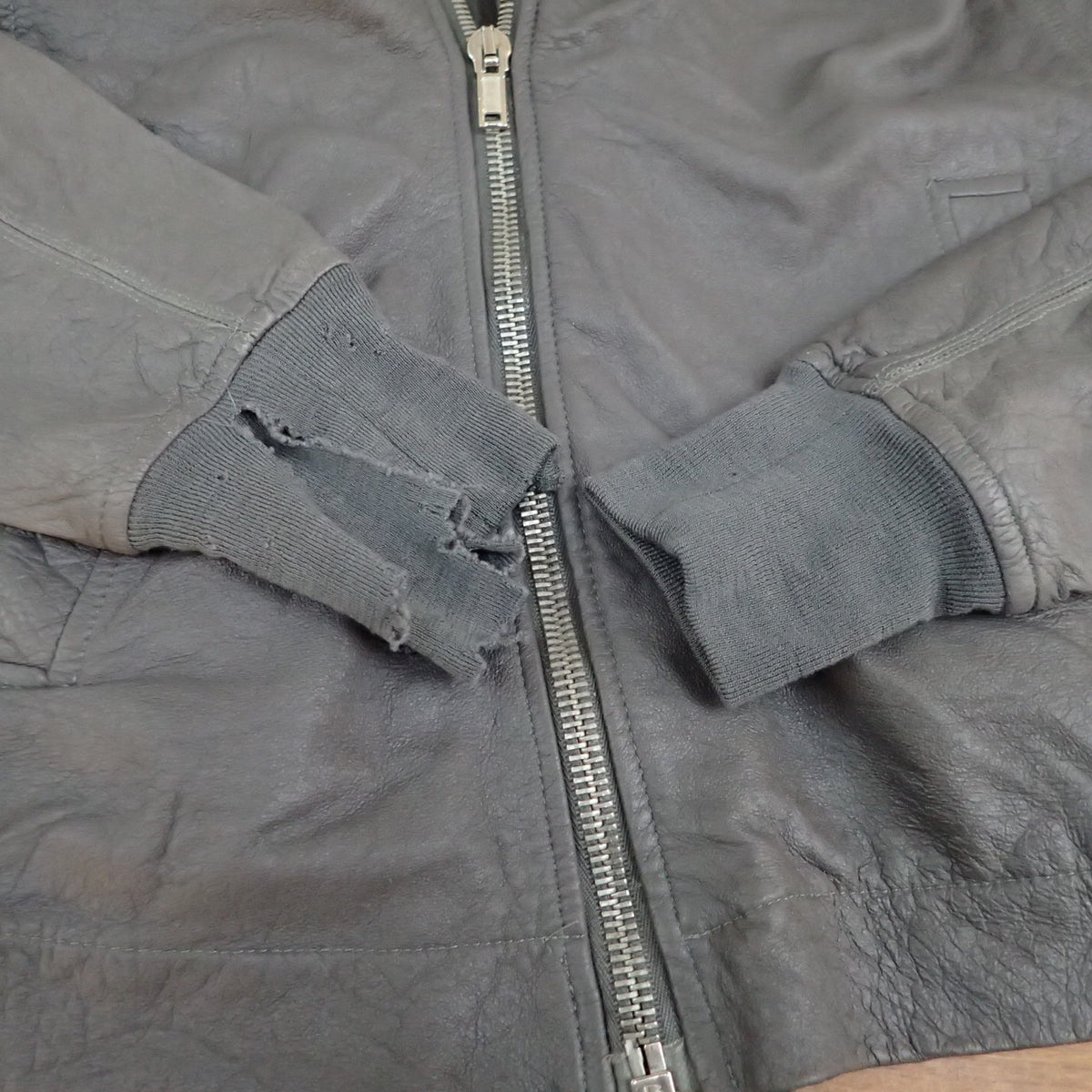 Rick Owens Hooded  Leather Jacket