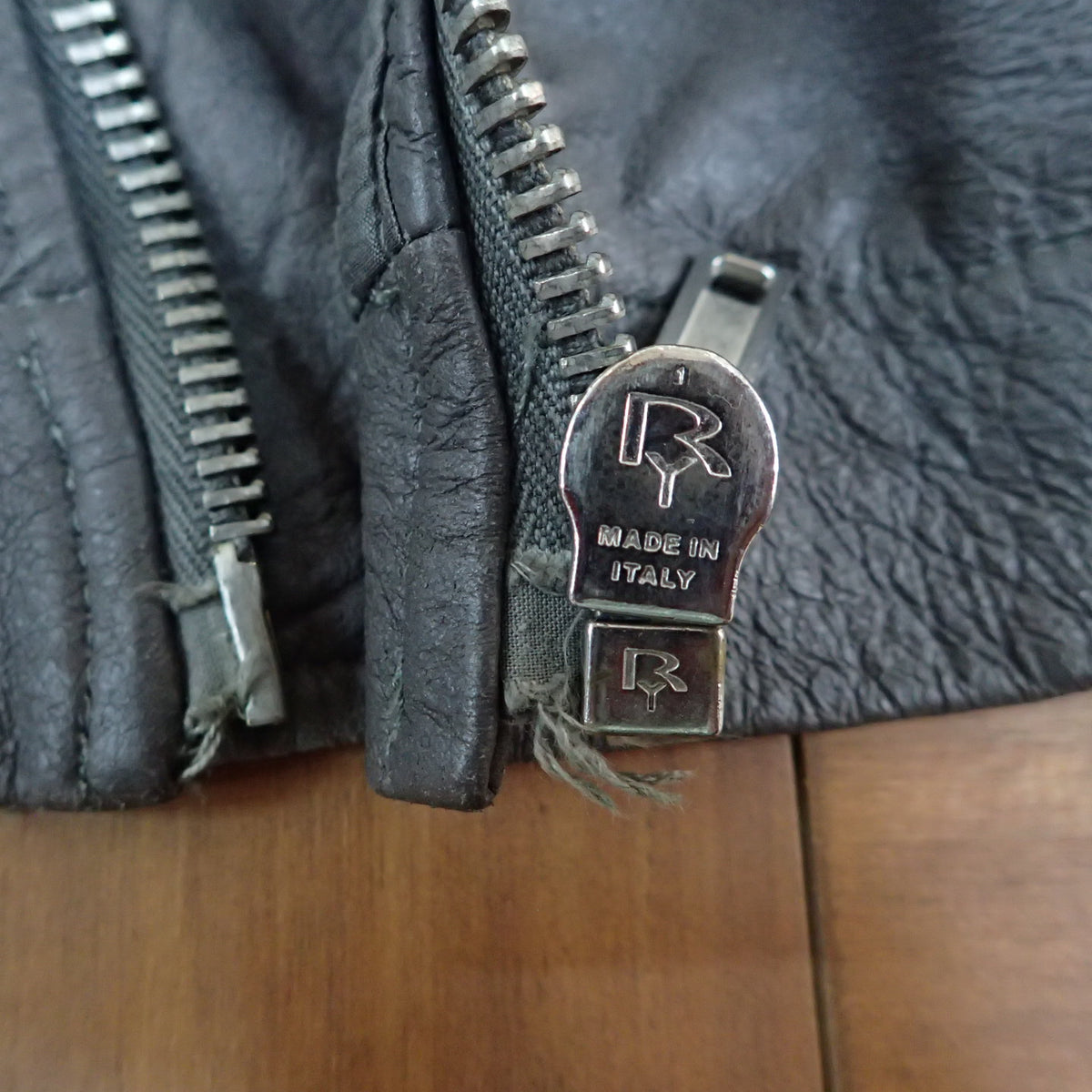 Rick Owens Hooded  Leather Jacket