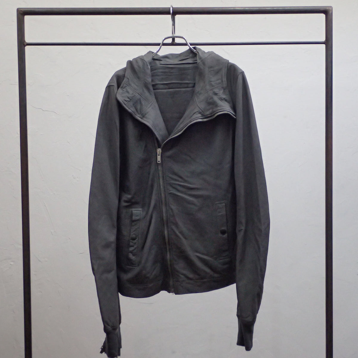 Rick Owens Hooded  Leather Jacket