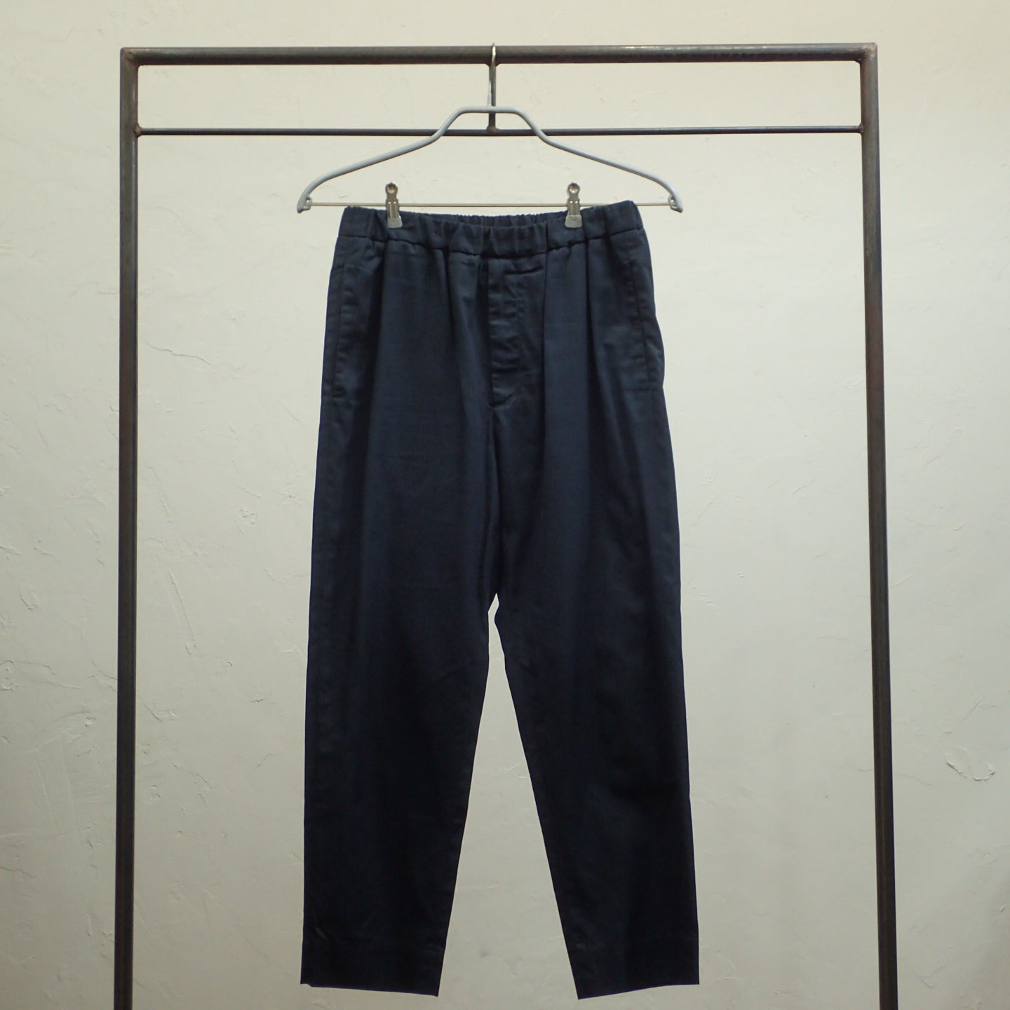 Jil Sander Tapered Trousers Navy Blue Cotton