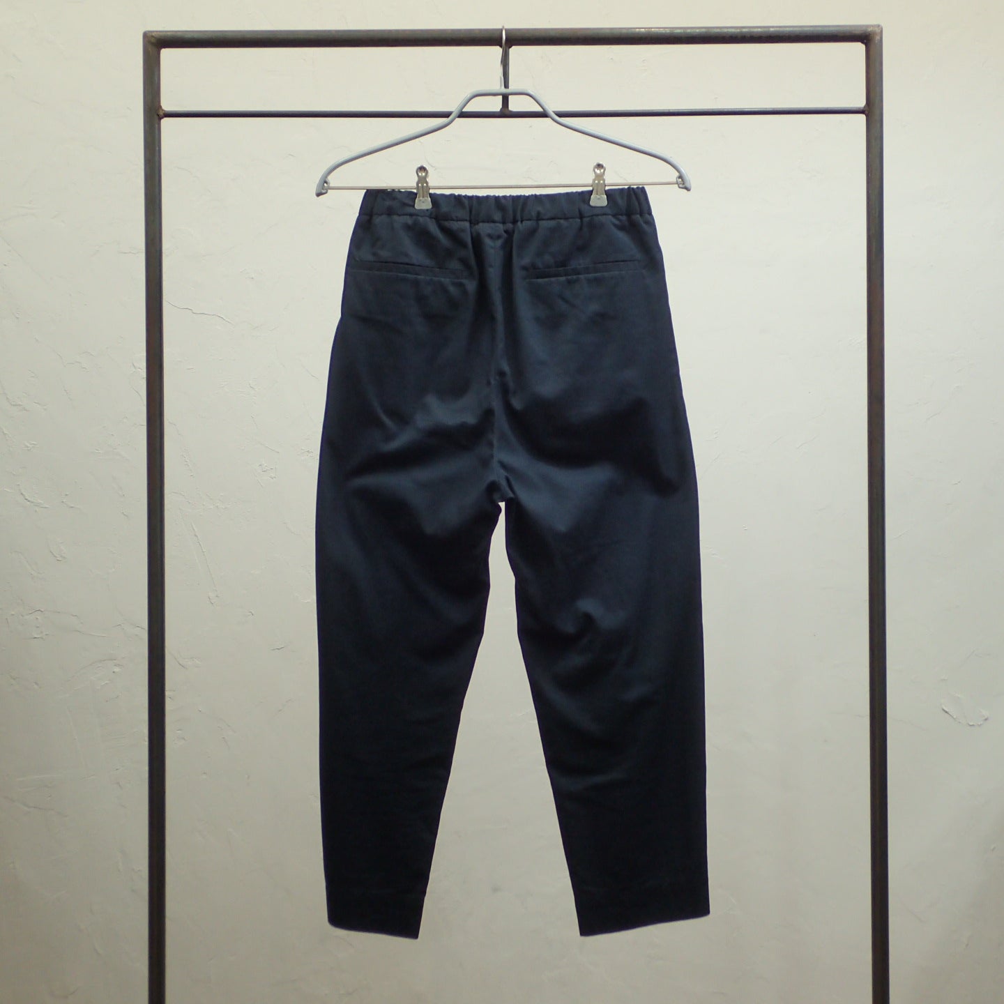 Jil Sander Tapered Trousers Navy Blue Cotton