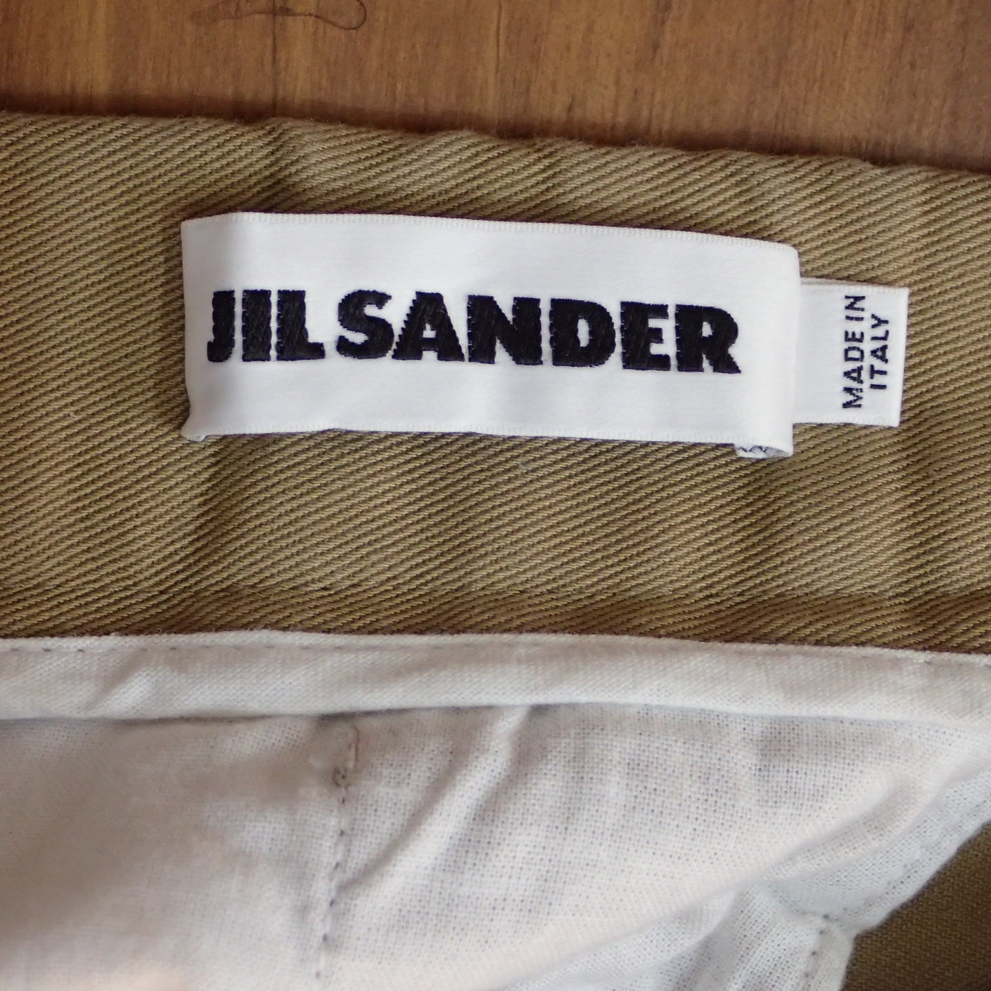 Jil Sander Tapered Trousers Beige Cotton