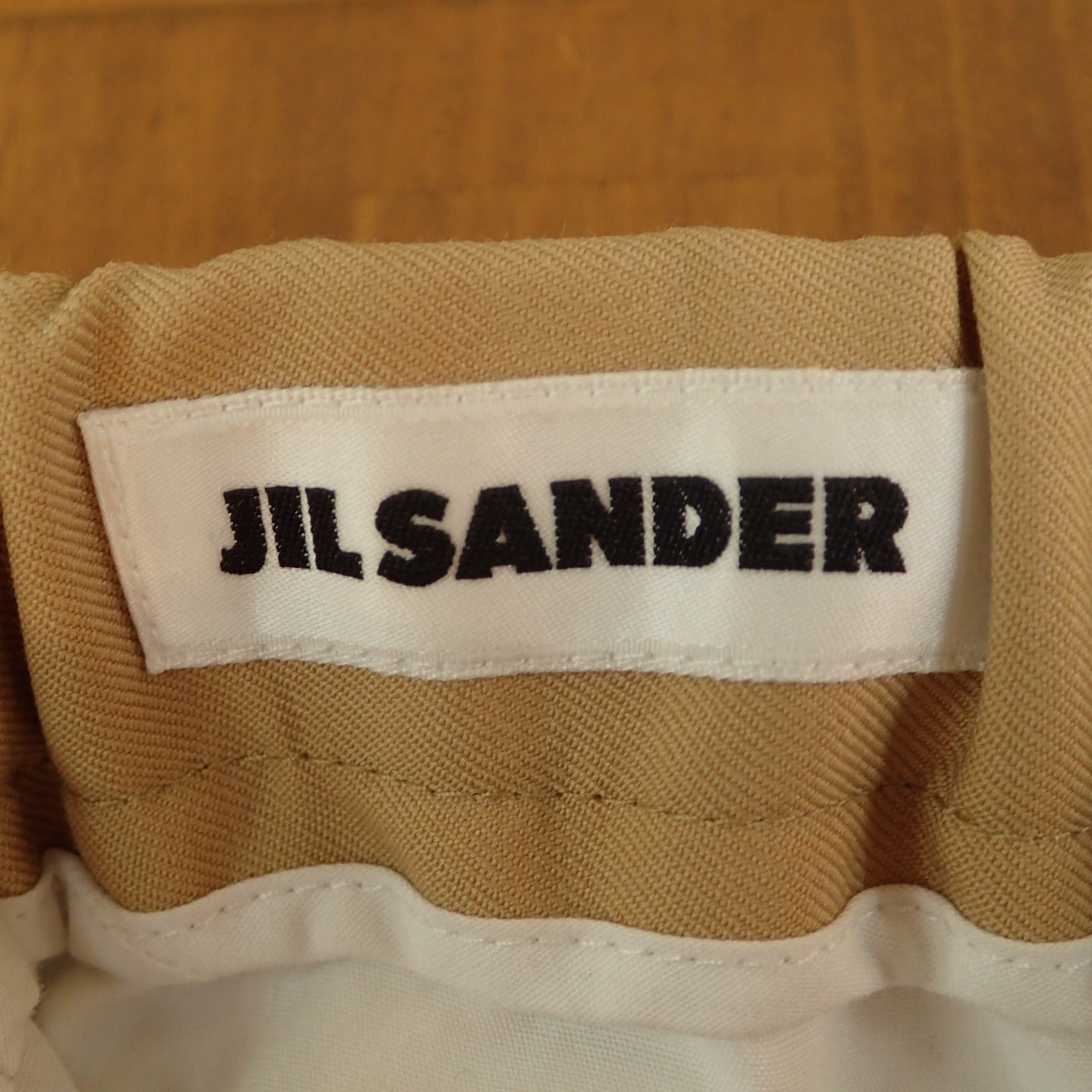 Jil Sander Tapered Trousers Beige Wool