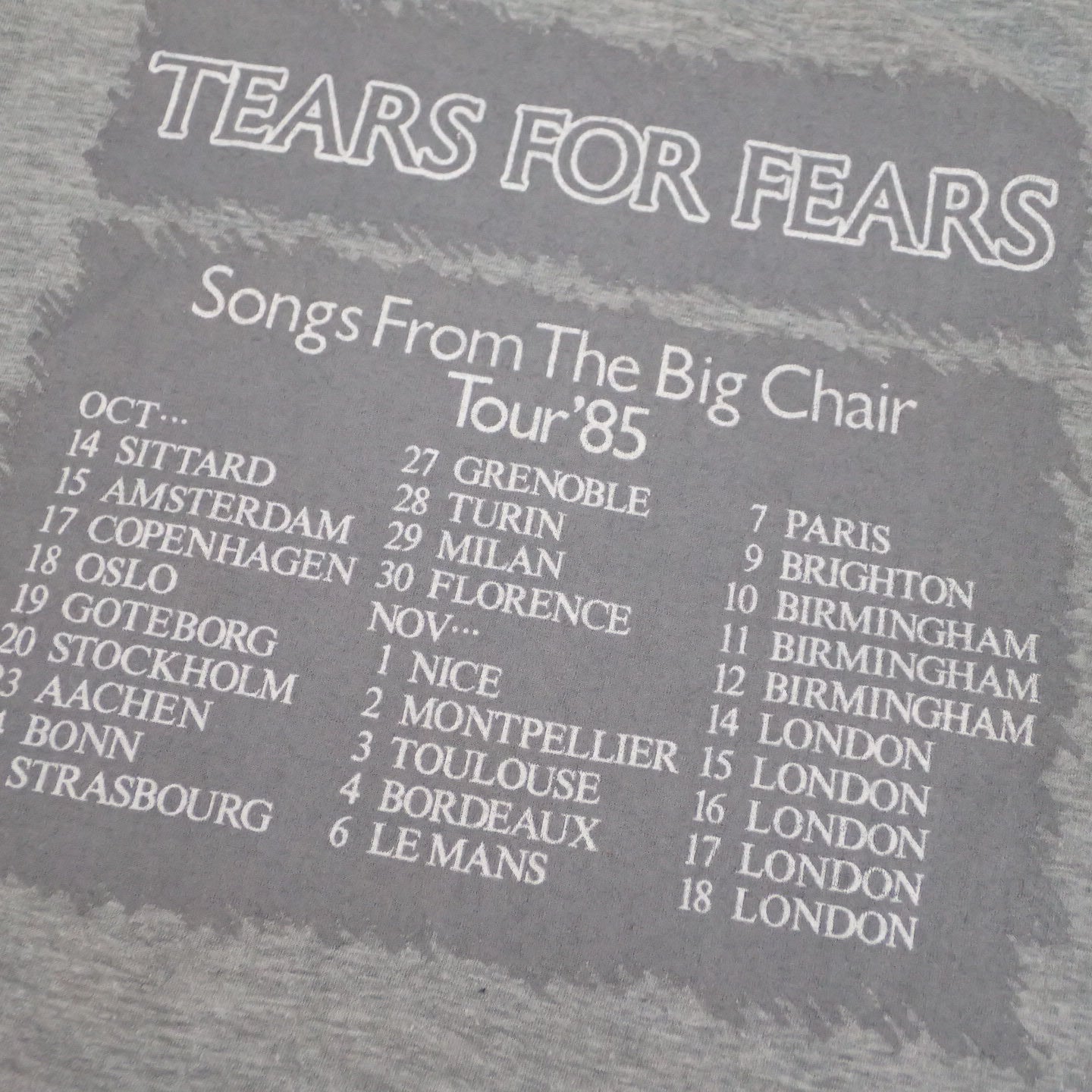 80s Tears For Fears " Songs From The Big Chair Tee "