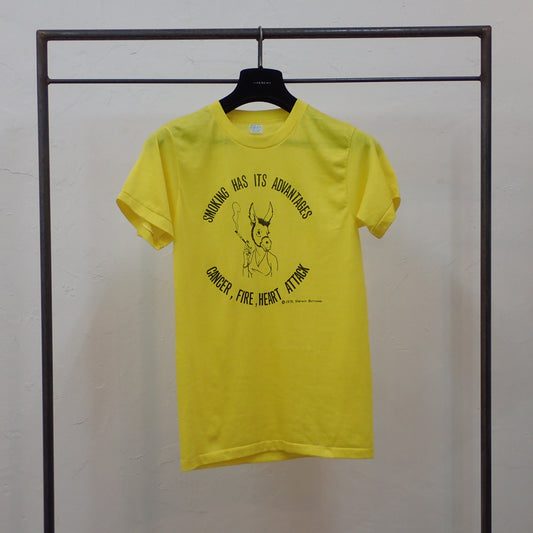 70s Sherwin Burrowes T-shirt "Smoking Risk tee"
