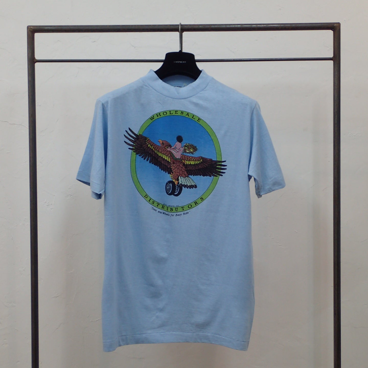 70s MONSTER CORPORATION T-shirt "Eagle and Wheels tee"