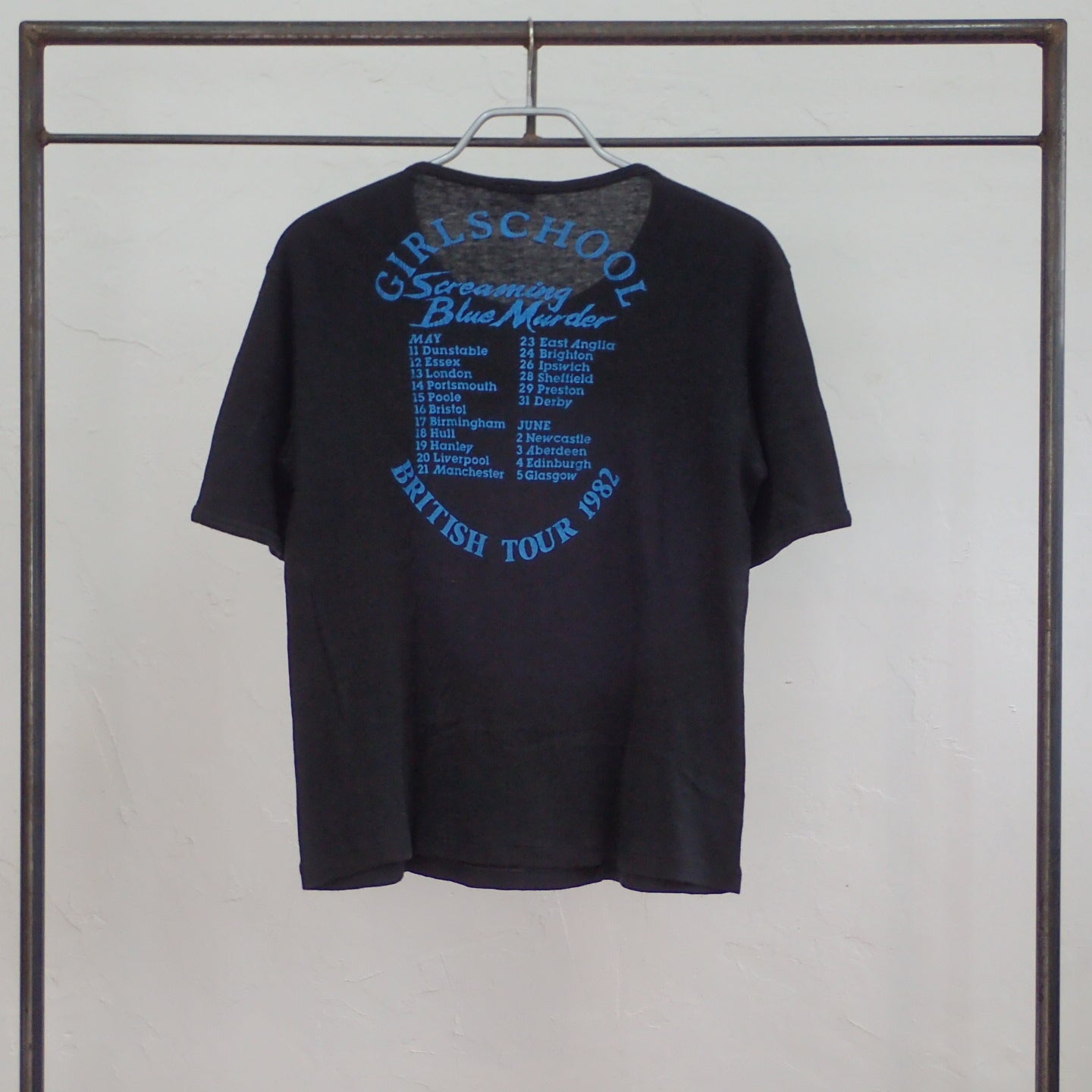 80s Girlschool T-shirt "Screaming Blue Murder Tee"