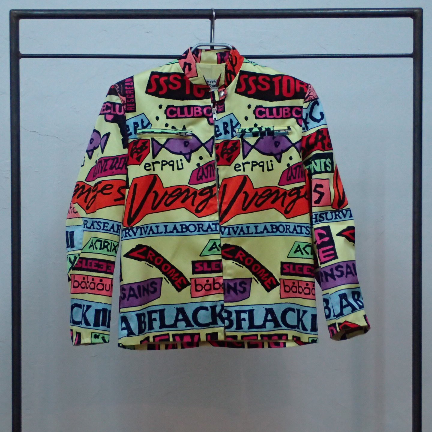 80s Stephen Sprouse Scrambled Rock Riders Jacket