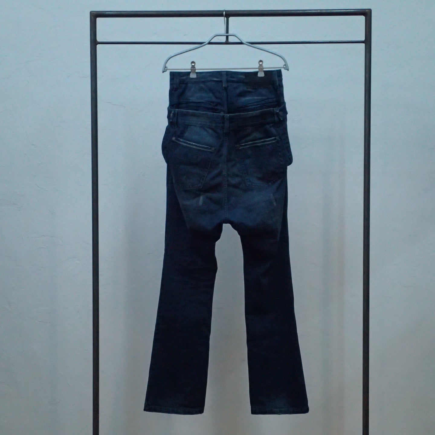 John Galliano Hip Gimmick Damaged Denim Pants